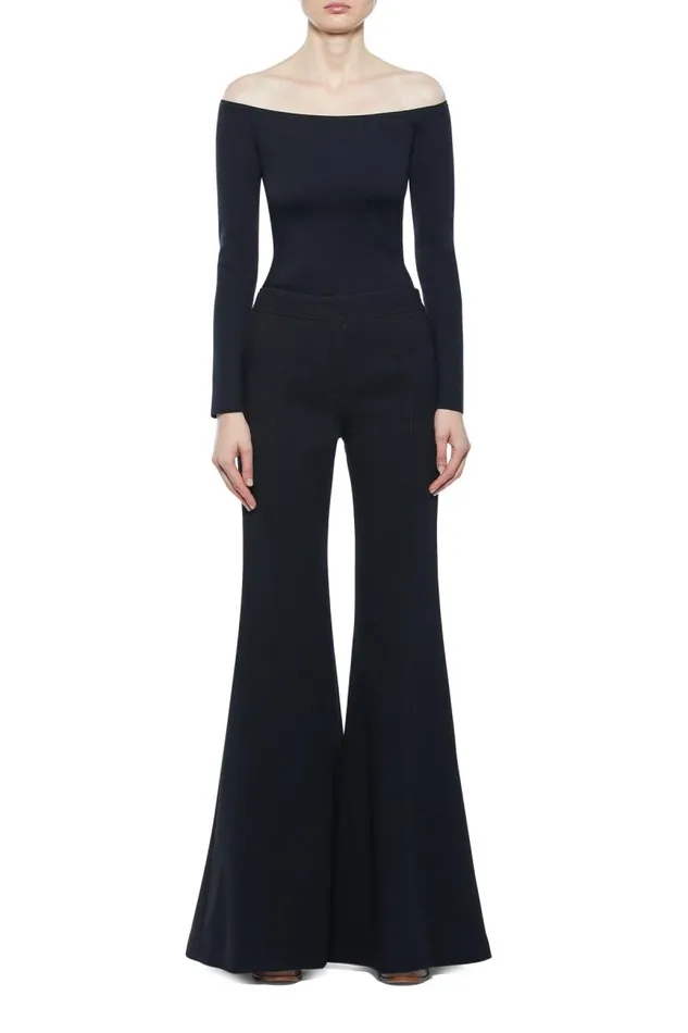 Gabriela Hearst Pants Women Vita Pant In Black DoubleFace Wool Crepe
