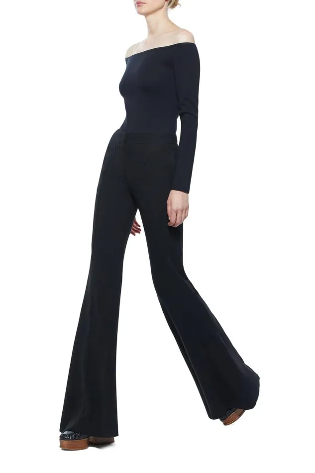 Gabriela Hearst Pants Women Vita Pant In Black DoubleFace Wool Crepe