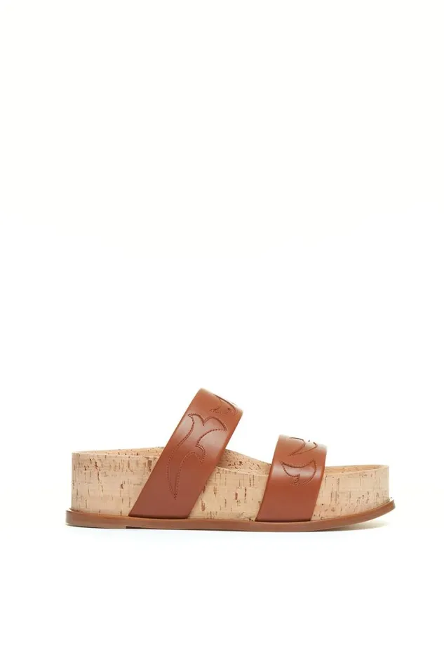 Gabriela Hearst Platforms Women Flame Striker Sandal In Cognac Leather
