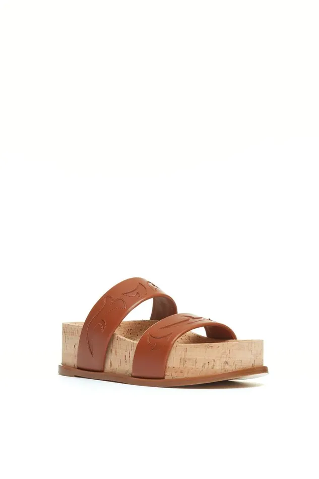 Gabriela Hearst Platforms Women Flame Striker Sandal In Cognac Leather
