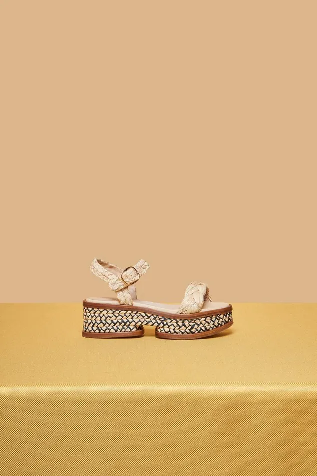Gabriela Hearst Platforms Women Michael Platform Sandal In Natural Raffia