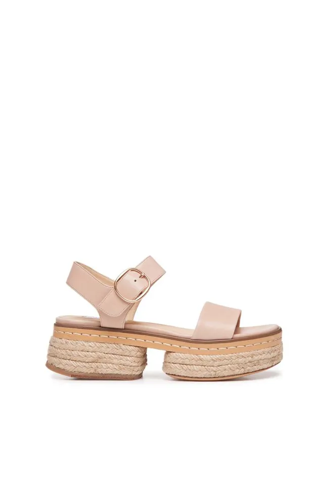 Gabriela Hearst Platforms Women Ryka Braided Sandal In Blush Leather