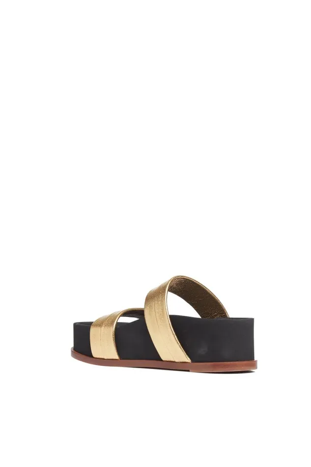Gabriela Hearst Platforms Women Striker Platform Sandal In Gold Leather