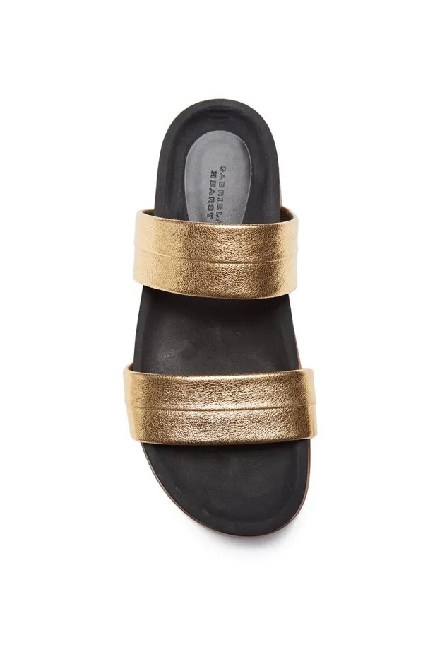 Gabriela Hearst Platforms Women Striker Platform Sandal In Gold Leather