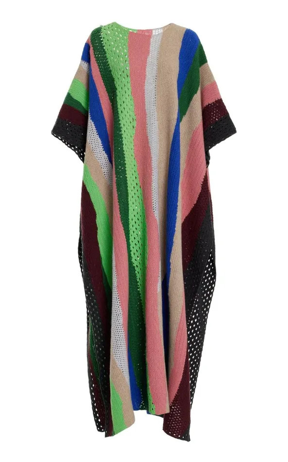 Gabriela Hearst Ponchos and Capes Women Alira Crochet Poncho In Multi Cashmere Gabriela Hearst Ponchos and Capes Women Alira Crochet Poncho In Multi Cashmere