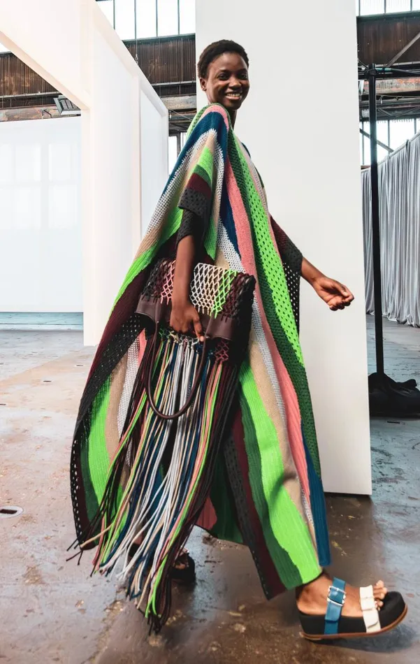 Gabriela Hearst Ponchos and Capes Women Alira Crochet Poncho In Multi Cashmere