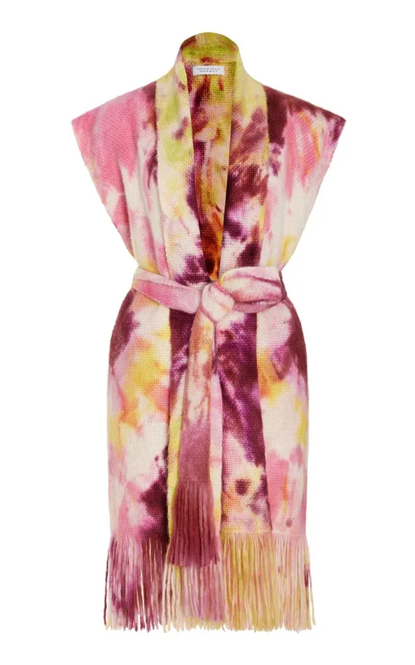 Gabriela Hearst Ponchos and Capes Women Teagan Knit Vest In Multi Tie Dye Cashmere Gabriela Hearst Ponchos and Capes Women Teagan Knit Vest In Multi Tie Dye Cashmere
