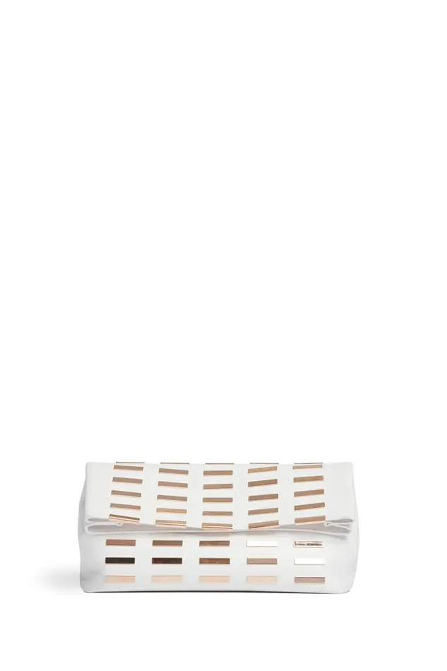 Gabriela Hearst Pouches and Clutches WomenMen Phoebe Foldover Bag In Ivory Nappa Leather With Rose Gold Hardware Gabriela Hearst Pouches and Clutches WomenMen Phoebe Foldover Bag In Ivory Nappa Leather With Rose Gold Hardware