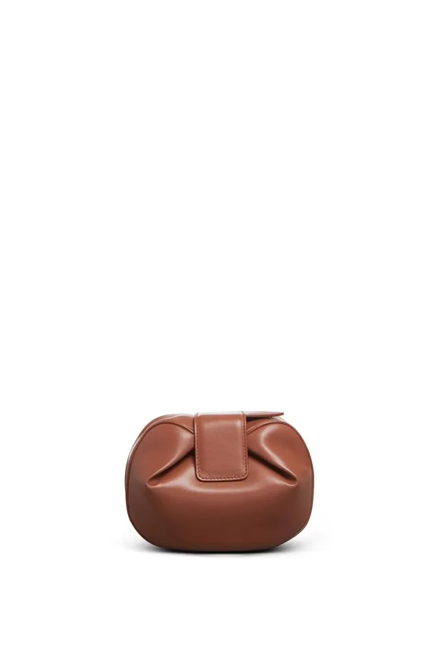 Gabriela Hearst Pouches and Clutches WomenMen Soft Demi Clutch Bag In Cognac Nappa Leather
