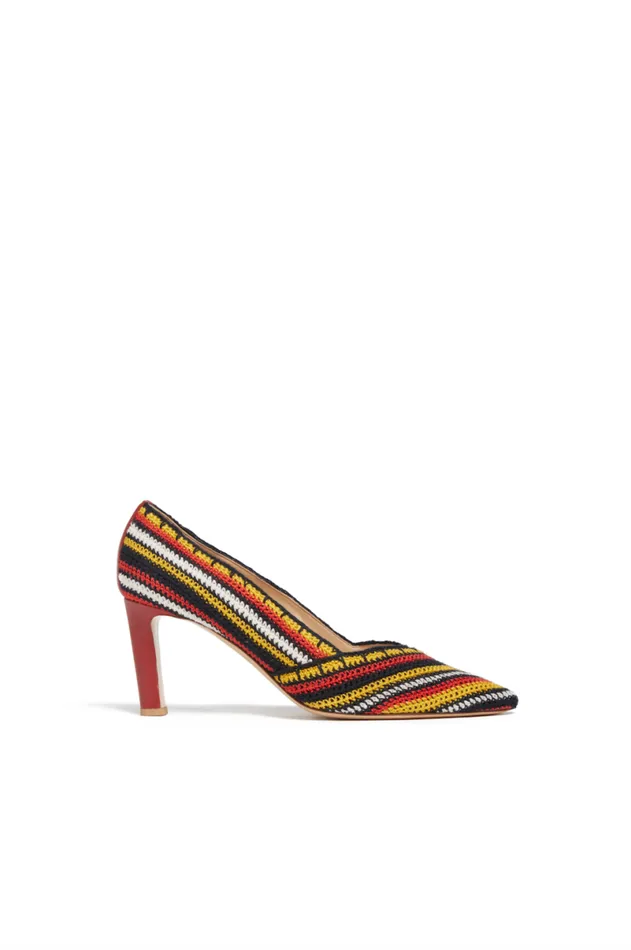Gabriela Hearst Pumps Women Azalea High Heel Pump In Rust Multi Crochet