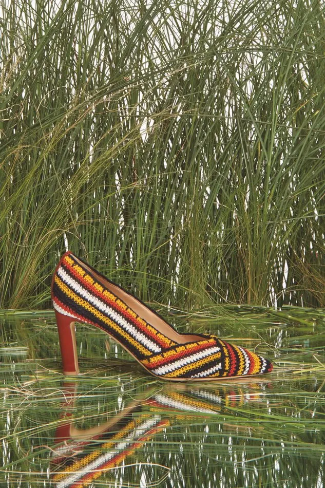Gabriela Hearst Pumps Women Azalea High Heel Pump In Rust Multi Crochet