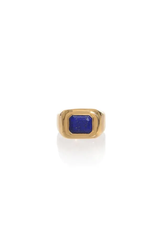 Gabriela Hearst Rings Women Large Ring In 18k Gold and Lapis Stone