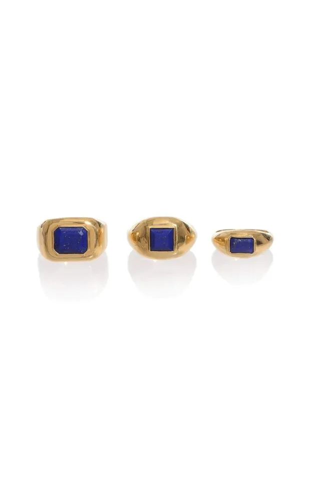Gabriela Hearst Rings Women Large Ring In 18k Gold and Lapis Stone