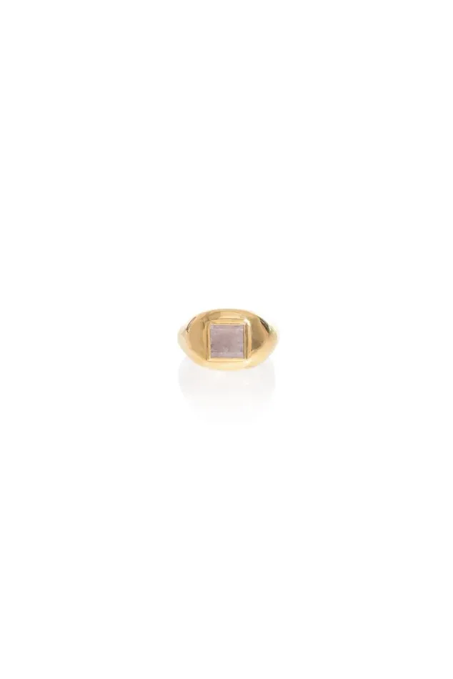 Gabriela Hearst Rings Women Medium Ring In 18k Gold and Rose Quartz Stone