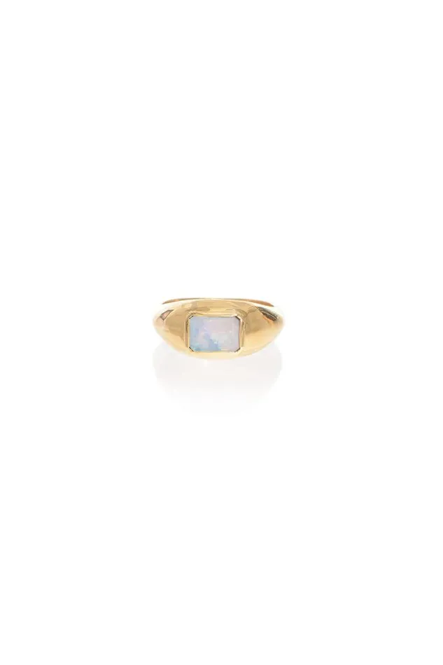Gabriela Hearst Rings Women Small Ring 18k Gold With Mother Of Pearl Stone