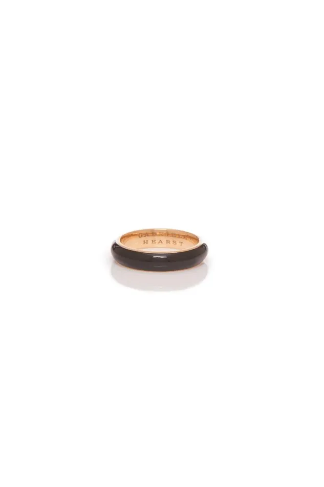 Gabriela Hearst Rings Women Vitreous Black Enamel and 18K Gold Ring