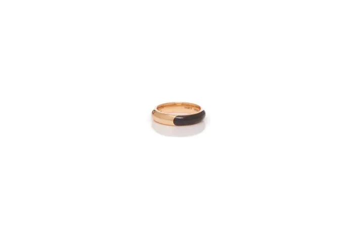 Gabriela Hearst Rings Women Vitreous Black Enamel and 18K Gold Ring