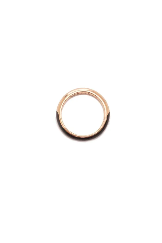 Gabriela Hearst Rings Women Vitreous Black Enamel and 18K Gold Ring