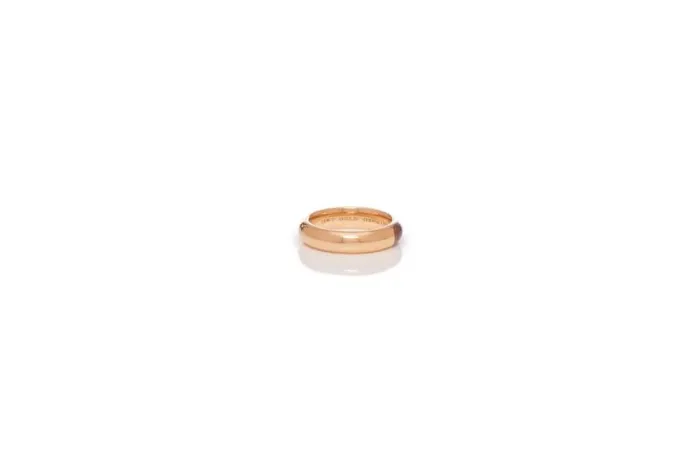 Gabriela Hearst Rings Women Vitreous Brown Enamel and 18K Gold Ring