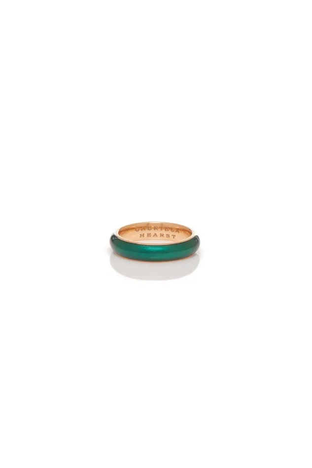 Gabriela Hearst Rings Women Vitreous Green Enamel and 18K Gold Ring