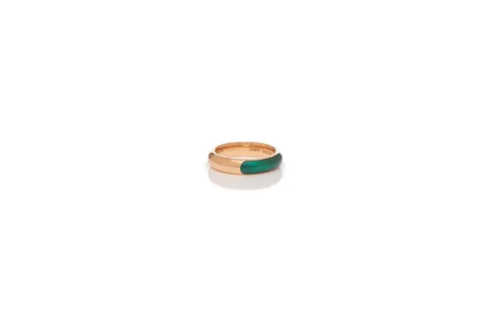Gabriela Hearst Rings Women Vitreous Green Enamel and 18K Gold Ring