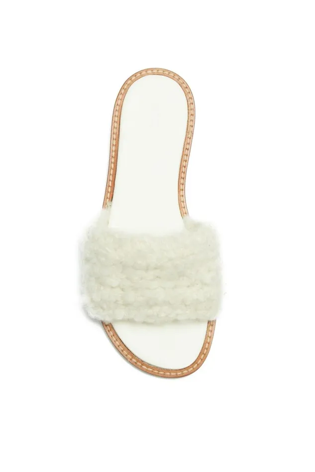 Gabriela Hearst Sandals Women Ballast Slide Sandal In Ivory Cashmere