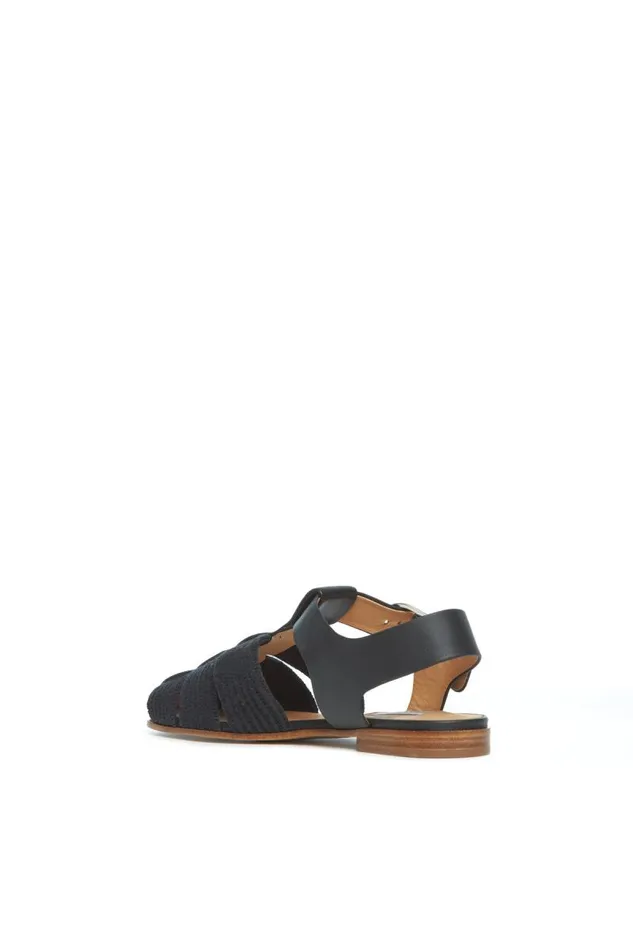 Gabriela Hearst Sandals Women Calla Sandal In Black Leather Crochet