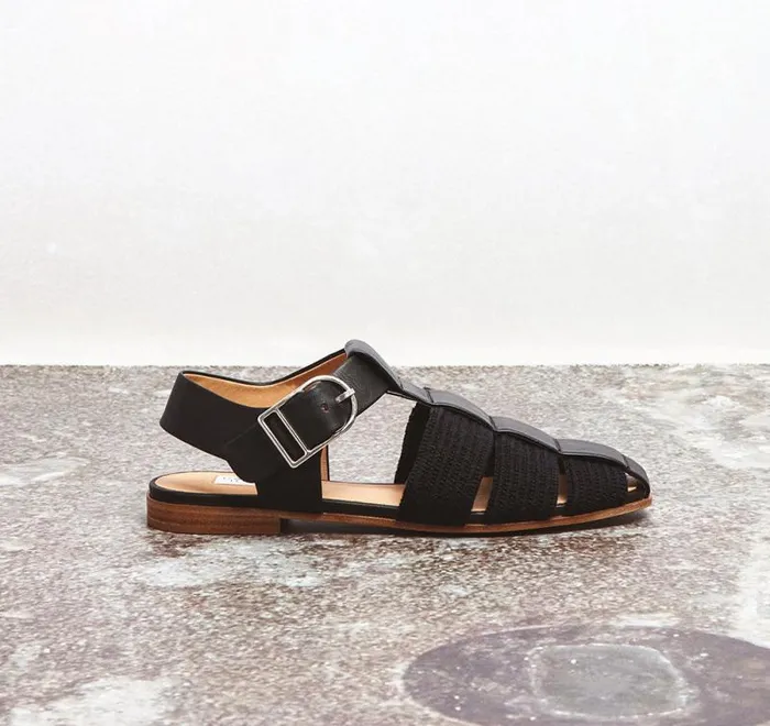Gabriela Hearst Sandals Women Calla Sandal In Black Leather Crochet
