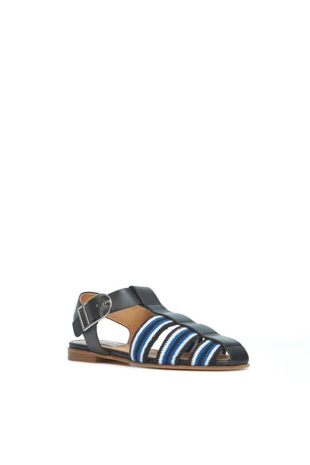 Gabriela Hearst Sandals Women Calla Sandal In Black Multi Leather Crochet