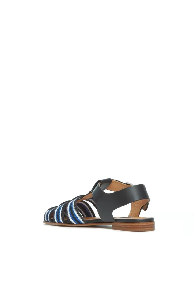 Gabriela Hearst Sandals Women Calla Sandal In Black Multi Leather Crochet
