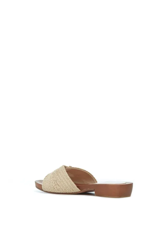Gabriela Hearst Sandals Women Clover Slide Sandal In Cream Leather Jute