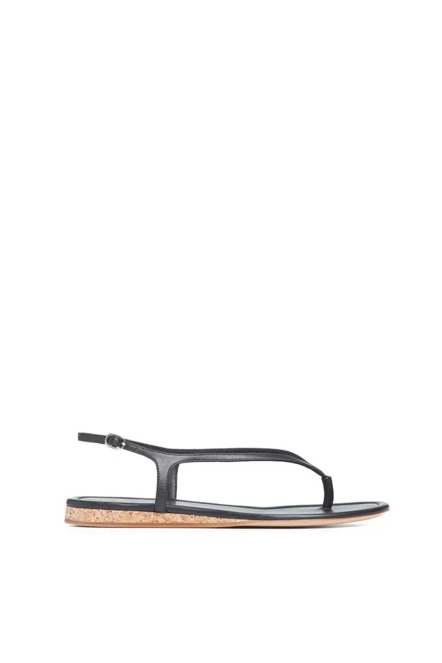 Gabriela Hearst Sandals Women Gia Flat Sandal In Black Leather