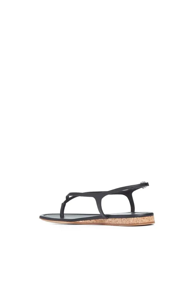Gabriela Hearst Sandals Women Gia Flat Sandal In Black Leather