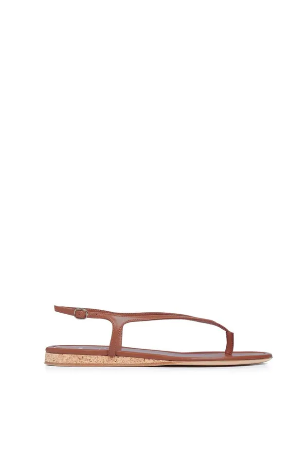 Gabriela Hearst Sandals Women Gia Flat Sandal In Cognac Leather