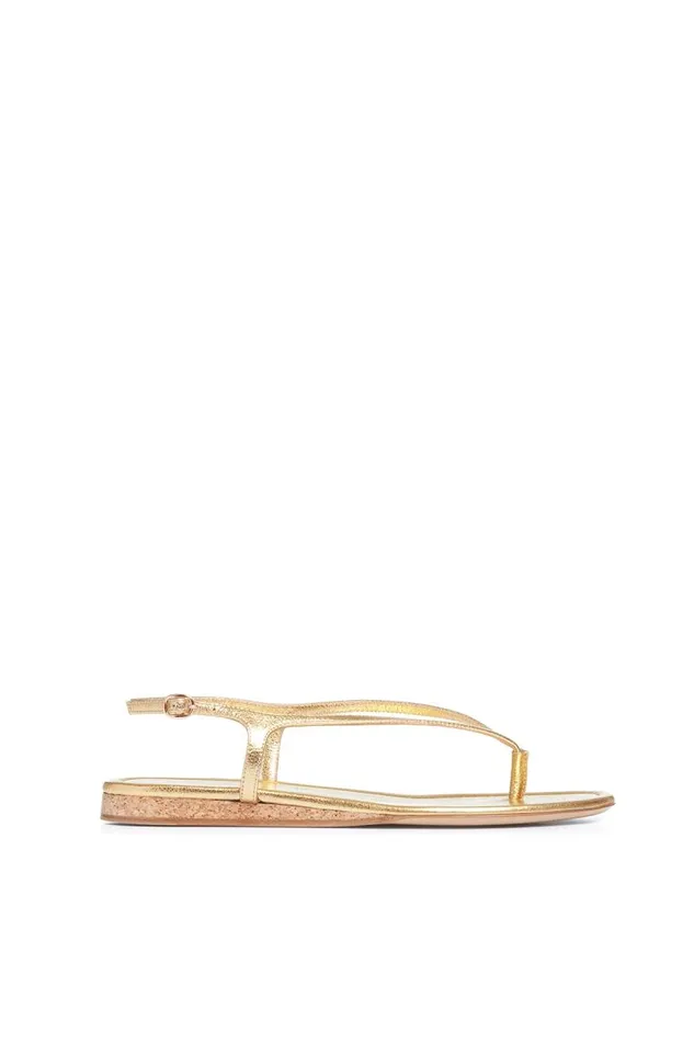 Gabriela Hearst Sandals Women Gia Sandal In Gold Metallic Nappa Leather
