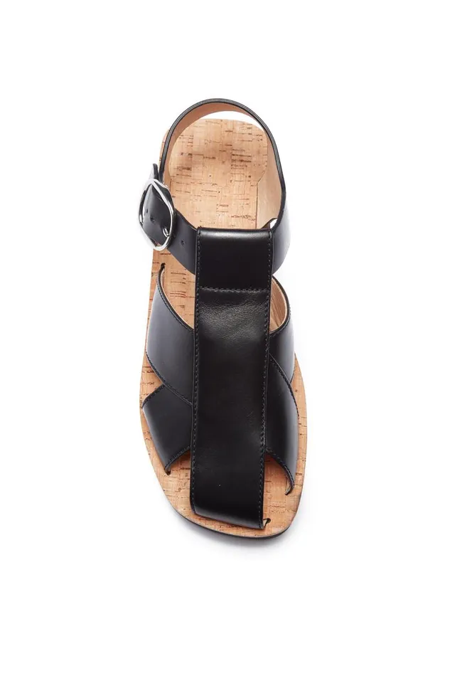 Gabriela Hearst Sandals Women Horatio Flat Sandal In Black Nappa Leather