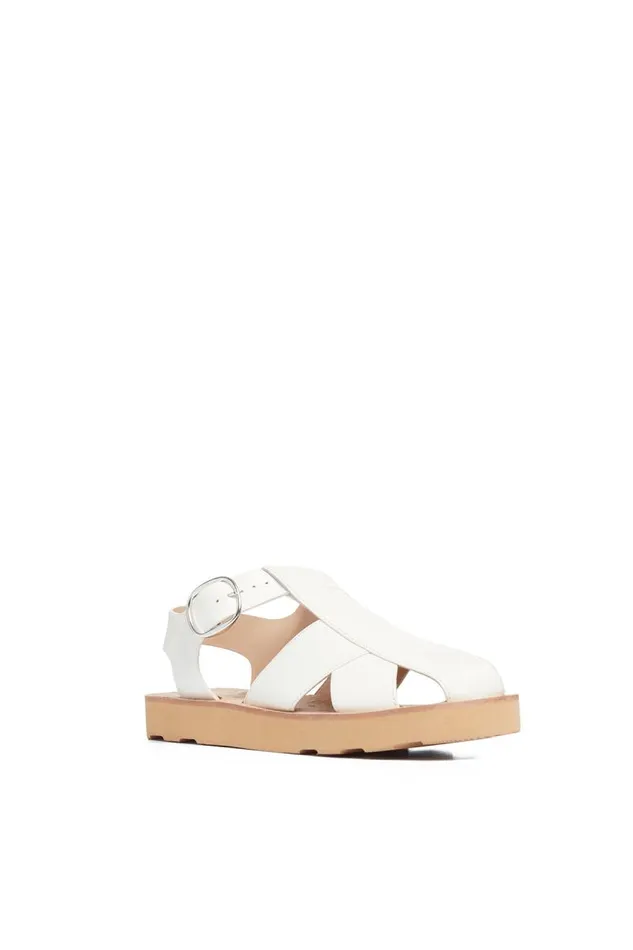 Gabriela Hearst Sandals Women Horatio Flat Sandal In Cream Nappa Leather