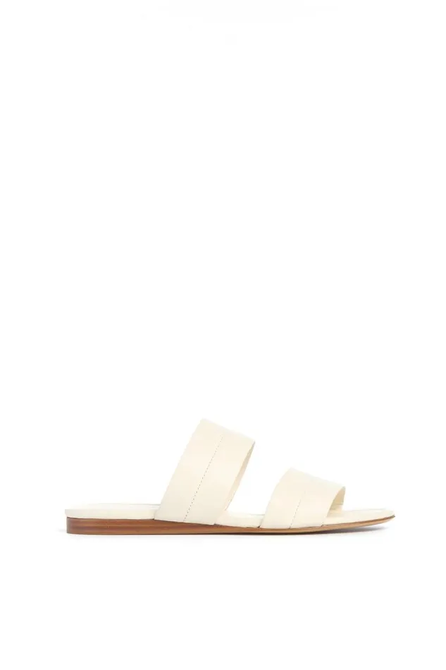 Gabriela Hearst Sandals Women Lora Flat Sandal In Cream Nappa Leather