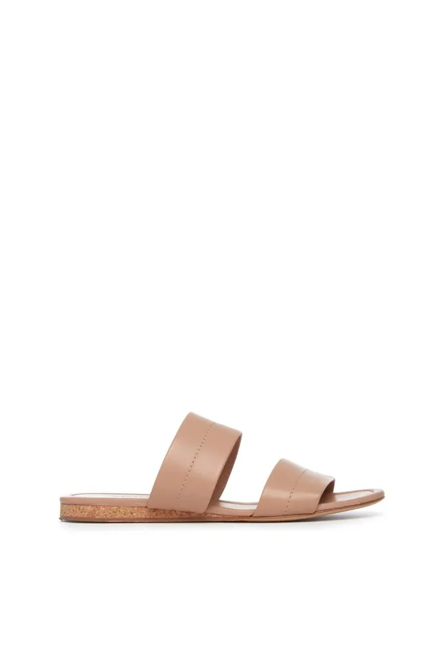 Gabriela Hearst Sandals Women Lora Flat Sandal In Dark Camel Leather