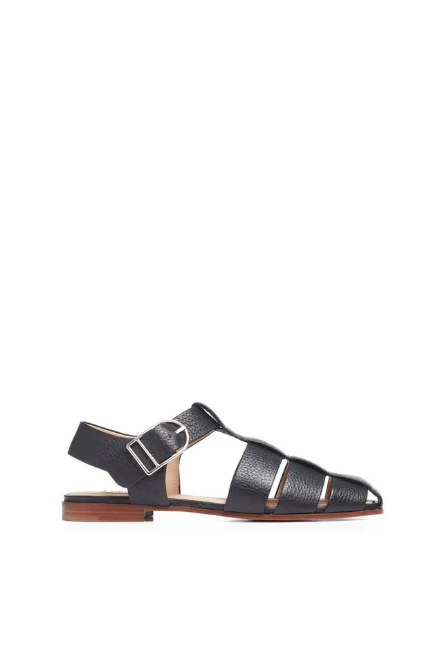 Gabriela Hearst Sandals Women Lynn Sandal In Black Deerskin Leather