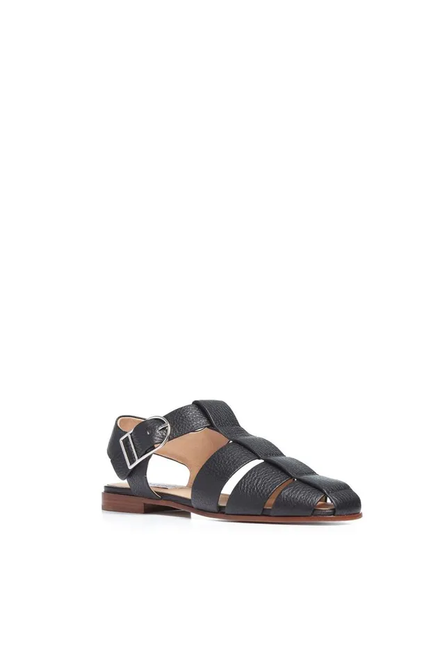 Gabriela Hearst Sandals Women Lynn Sandal In Black Deerskin Leather