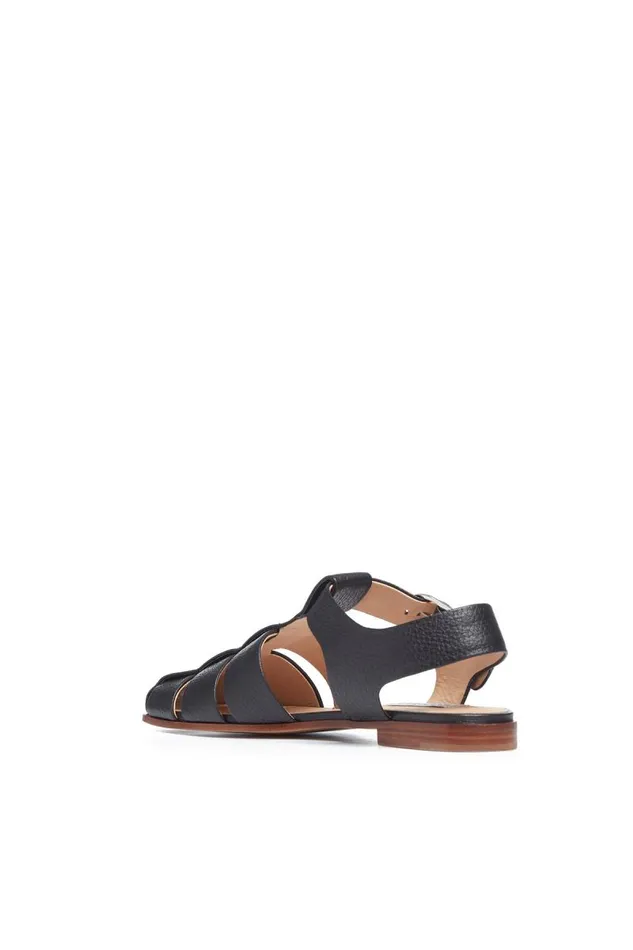 Gabriela Hearst Sandals Women Lynn Sandal In Black Deerskin Leather