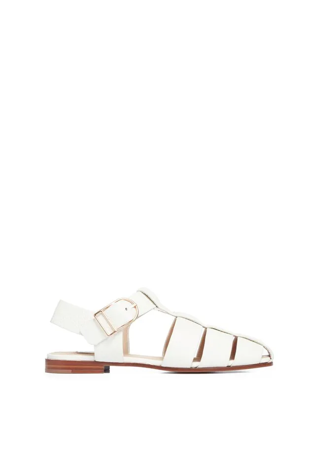 Gabriela Hearst Sandals Women Lynn Sandal In Cream Deerskin Leather