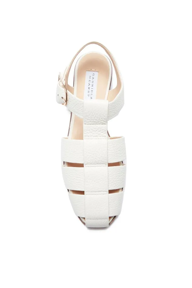 Gabriela Hearst Sandals Women Lynn Sandal In Cream Deerskin Leather