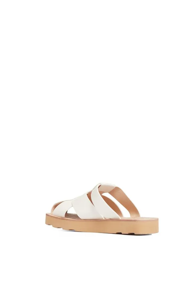 Gabriela Hearst Sandals Women Phaon Slide Sandal In Cream Leather
