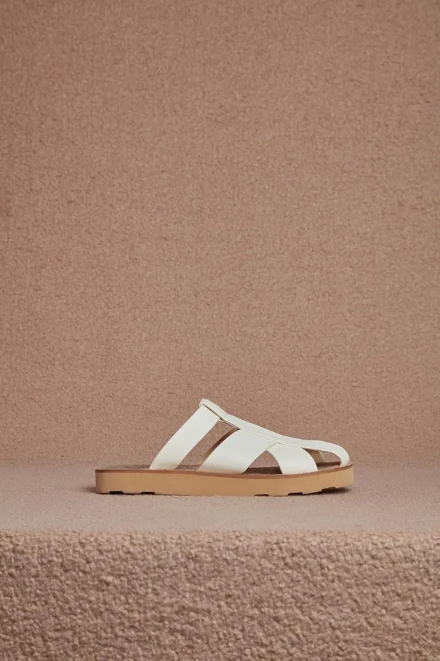 Gabriela Hearst Sandals Women Phaon Slide Sandal In Cream Leather