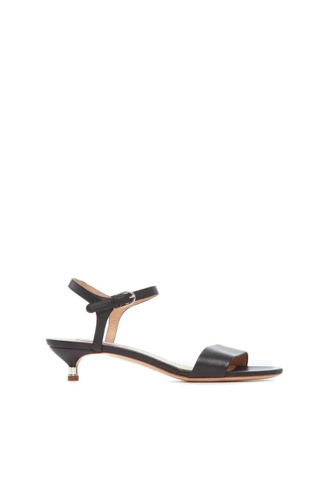 Gabriela Hearst Sandals Women Soraya Low Heel Sandal In Black Leather