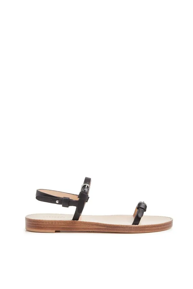 Gabriela Hearst Sandals Women Steward Flat Sandal In Black Leather
