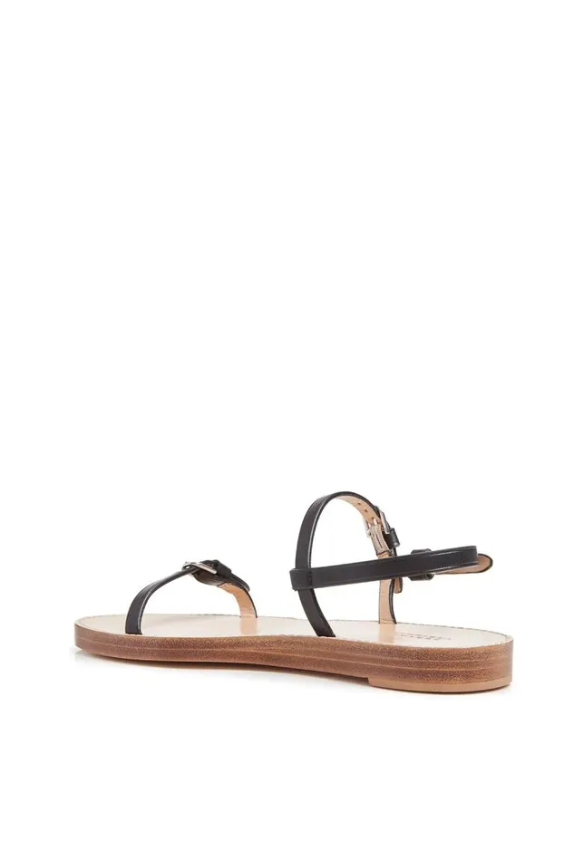 Gabriela Hearst Sandals Women Steward Flat Sandal In Black Leather