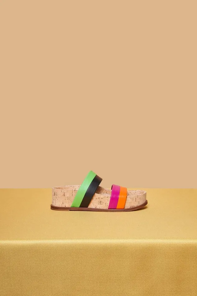Gabriela Hearst Sandals Women Striker Platform Sandal In Multi Leather